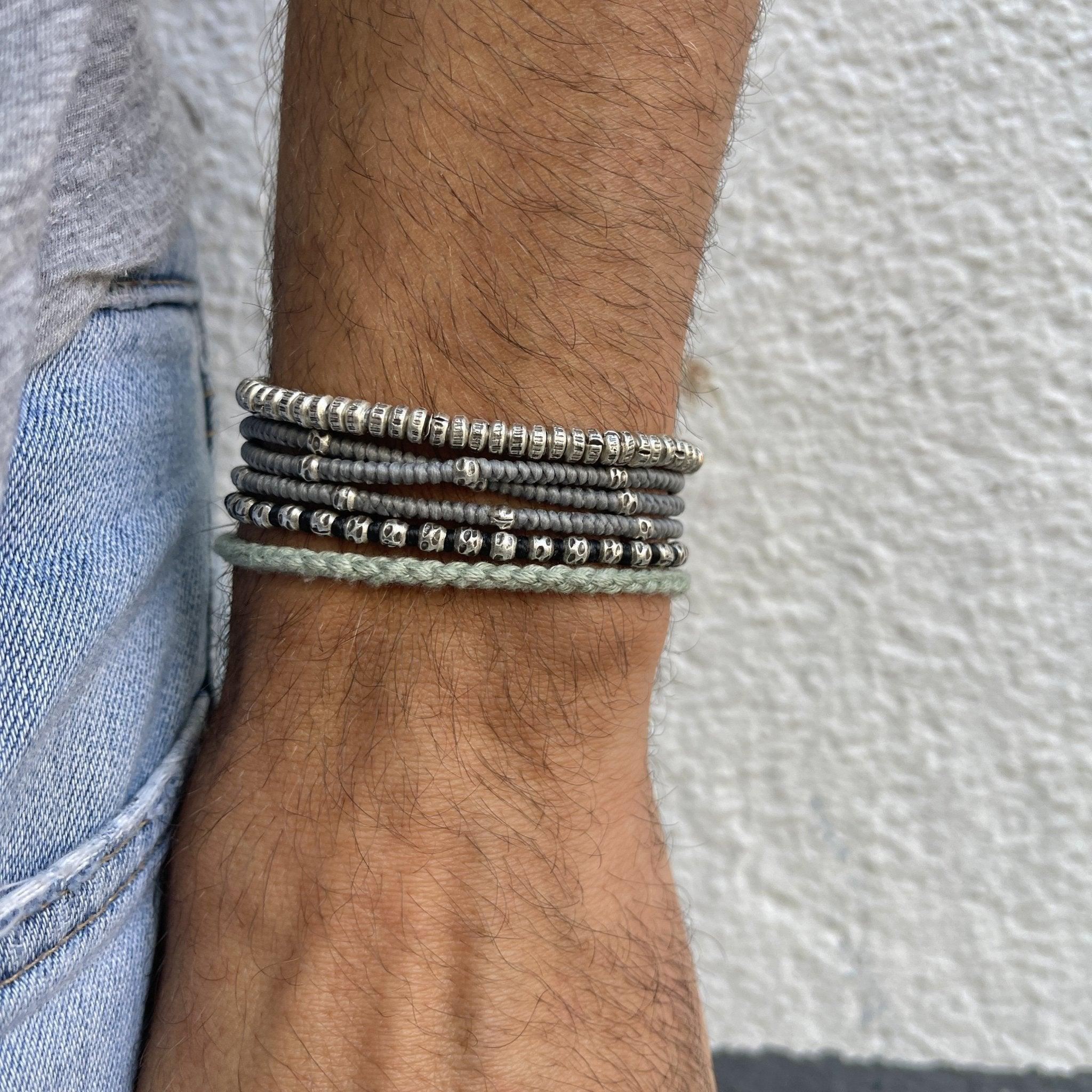 3mm Triple Wrap "Kamasan" Braided Bracelet (Black) - Image 3